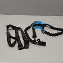 Mile High Life Hands Free Waist Leash for Dog Running Training and Jogging, Adjustable Belt with Double Handle, Reflective Bungee for Medium Large Dogs (Blue, 7FT)