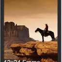 A PLUS MAX 12x24 Picture Frame, Black Engineered Wood Frame for 12 x 24 Inch Picture Poster Photo, Light Weight 12 by 24 Frame with Wood-grain for Wall - 1 Pack/Black/12 x24