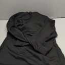 BEAGIMEG Women's Long Sleeves High Neckline Hooded Solid Stretch Casual Mini Sweatshirt Dress Black, 4