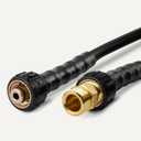 Amazon Basics 50ft Pressure Washer Hose, 3200 PSI Rating, Flexible, 3-Layer Design, Heavy-Duty Cleaning, Durable, Black, 1-Pack