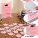 Tinlade 26 Pcs Graduation Candy Buffet Labels for Grad Party Decorations 8 x 10'' Acrylic Candy Bar Signs with Stand 24 Grad Dessert Food Labels Table Centerpieces Set for Party Supplies(Pink,Classic)