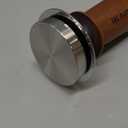 IKAPE 51mm Espresso Coffee Tamper, Spring-loaded Calibrated Tamper with Premium Stainless Steel, Walnut Wooden-Handle Tamper Compatible with All 51mm Espresso Machine Bottomless Portafilter (Red)