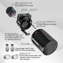 Oil Catch Can, Oil Catch Tank, Oil Separator Catch Can with Hose Kit, Universal Oil Catch Can Tank Polish Baffled Reservoir 300ml Oil Catch Can Tank Kit Universal for Car Truck Engine