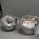 Marsheepy Double Boiler Pot Set,2000ML/1.8QT Mixing Bowl for Chocolate Melting, 2800ML/ 2.54QT 304 Stainless Steel Pot With Silicone Spatula for Melting Chocolate, Candy, Candle, Soap, Wax