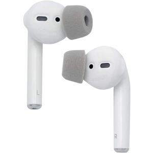 Comply SoftCONNECT | Foam Replacement Earbud Tips for Apple AirPods 1 & 2, Earpods, Most Generic Models of Comparable Size | Gray, Medium (2 Pairs) (Medium)