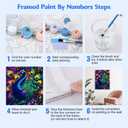 GHHKUD Peacock Paint by Numbers with Frame for Adults Beginners, DIY Animal Paint by Numbers for Age 6-12, Art on Canvas Gifts Home Wall Decor 8x12in