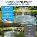 Antfraer 1200GPH Pond Filter Built-in U-V Lamp, Multiple Filtration Pond Filter with Pond Pump, Filter Box with 30FT Cord & 3 Nozzles & Diverter Valve for Outdoor Ponds, Fish Tank Garden Clean Clear