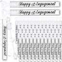 Foilswirl 50 Packs White Engagement Party Favors Happy Engagement Bubbles Wands Bulk Heart Wedding Bubbles for Guests Send Off Wedding Proposal Table Decor Bridal Shower Birthday Party Supply