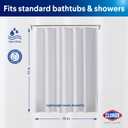 2 x Clorox Shower Curtain Liner, Premium Lightweight Flexible Waterproof 3g PEVA for Bathroom with Weighted Magnets, Standard Size 70" x 72", Frosty 2 Pack