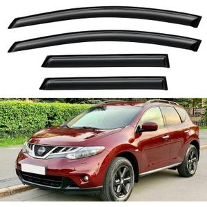 Window Visors Rain Guards Shield for 2009-2014 Nissan Murano, Out-Channel Window Vent Wind Deflectors Visors Shades for 09-14 Murano