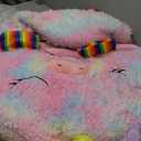 Happy Nappers: Pillow & Sleepy Sack: Medium - Rainbow Unicorn - 54 x 20, Plush Animal Character, 2-in-1 Pillow Sleeping Bag, Play, Kids Ages 3+