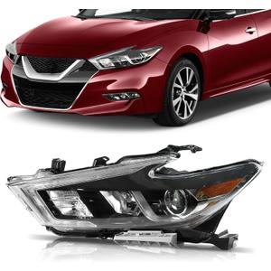 Headlight w/LED DRL Compatible with 2016 2017 2018 Nissan Maxima S/SL/SV Replacement Headlamp Assembly Left Driver Side