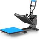 Delclynee 15" x 15" Slide Out Heat Press Machine for T Shirts, Clamshell Pull Out Lower Platen, Industrial-Quality Digital Sublimation Printer for Heat Transfer Vinyl