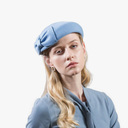F FADVES Fascinator 100% Wool Pillbox Hats Cocktail Party Wedding Church Fedora