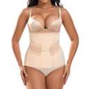 Moolida Abdominal Binder Post Surgery Postpartum Belly Band Belly Wrap Hernia Belt (Nude, XL) (X-Large)