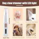 Dog Paw Trimmer with LED Light,Dog Grooming Kit & Pet Micro Precision Trimmer,Safety Electric Clipper,18 mm Widen Blade,35dB Low Noise,Cordless Hair Trimmer for Paws, Ears, Face, Rump (Yellow)