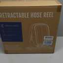 Giraffe Tools Retractable Heavy Duty Hose Reel, 1/2" x 82FT Automatic Rewind Garden Hose Reel with 360 Swivel Base, Ground Mounted for Lawn, Patio, Concrete Floor & Yard Watering