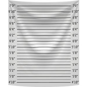 5X7FT Fabric Police Lineup Photography Backdrop Mugshot Decor Black line Photo Background Crime Scene Party Banner Children Game Decoration Photography Studio Prop