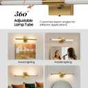 Gold Vanity Light Fixtures for Bathroom Over Mirror 24 inch LED Bath Sconces IP44 5CCT Adjustable Morden Picture Lights for Paintings (Built-in Dimmer)