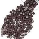 Vlasy 200Pcs 4mm Silicone Lined Micro Ring Beads for Hair Extensions 5Colors Apply (200Pcs Brown)
