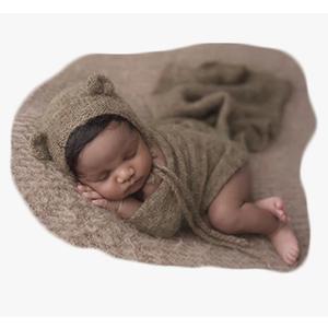 Newborn Photography Props Handmade Bear Hat Wrap Set for Baby Boys Girls Photoshoot Knit Scraf Newborn Photography Props Handmade Bear Hat Wrap Set for Baby Boys Girls Photoshoot Knit Scraf