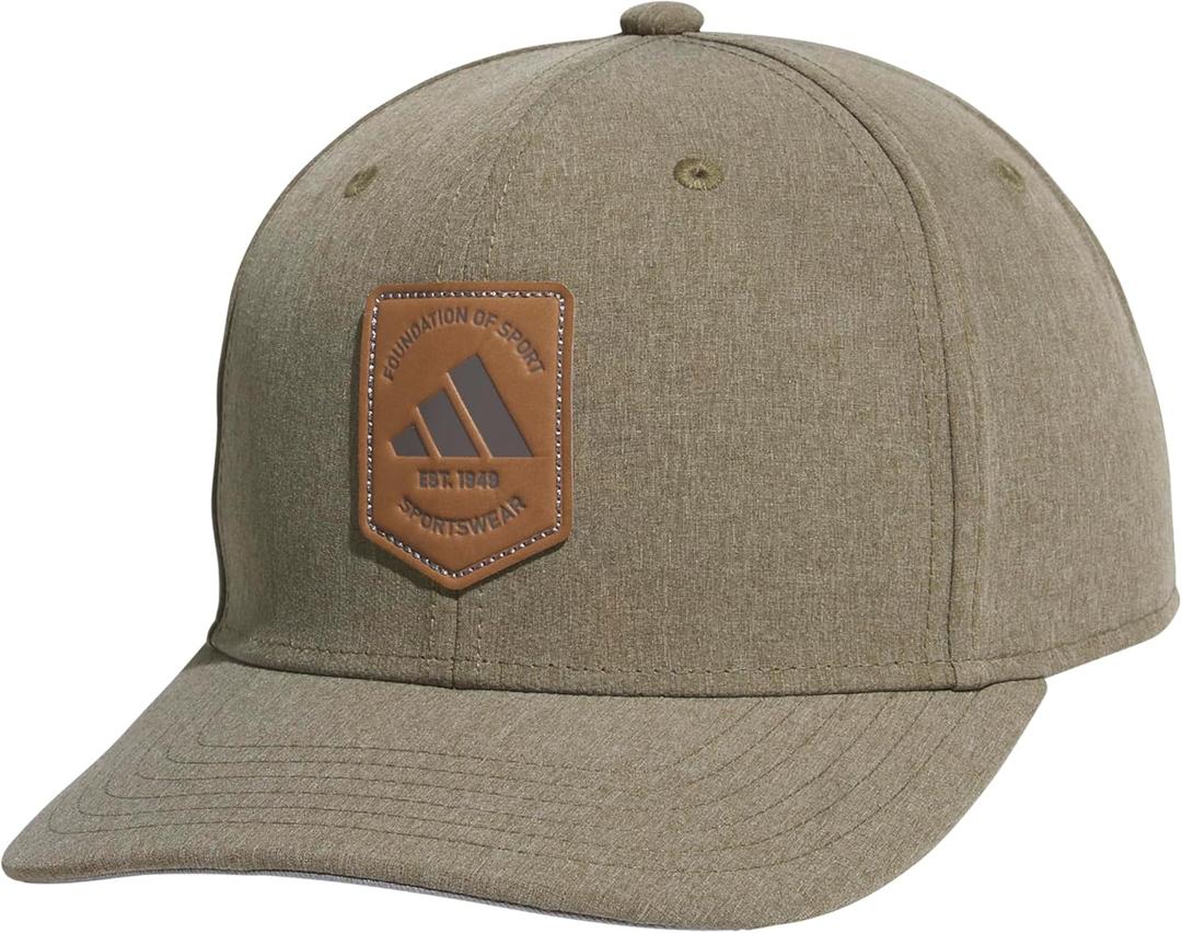 adidas Men's Scorecard High Crown Low Curve Brim Snapback Adjustable Fit Course Style Hat (Olive Strata/Grey Strata/Grey)