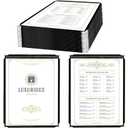 25 Pack of Menu Covers - Single Page, Fits 8.5 x 11 Inch Paper Menu Holder Double Stitched Restaurant Menu Covers-Silver