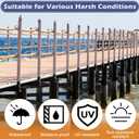 Frienda 16 Ft Standard D Dock Bumpers, Full Face Edging Side Gard PVC Profile Dock Guard for Straight Edge and Side Full Protection Boat Protection, White