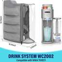 Soda Machine Dust Cover for Ninja Thirsti Max Custom Hydration System, Soda Maker WC2002, Cover Bag with Storage Pockets Compatible with Ninja Thirsty, Flavored Water Drops(Gray)