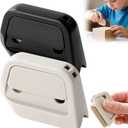 Magnetic Retractable Box Cutter, Upgrade Auto-Retract Utility Knives with Ceramic Blades Right Angle Groove,Safe for Kids,Home and Office, Cardboard Cutting Tool(White+Black)