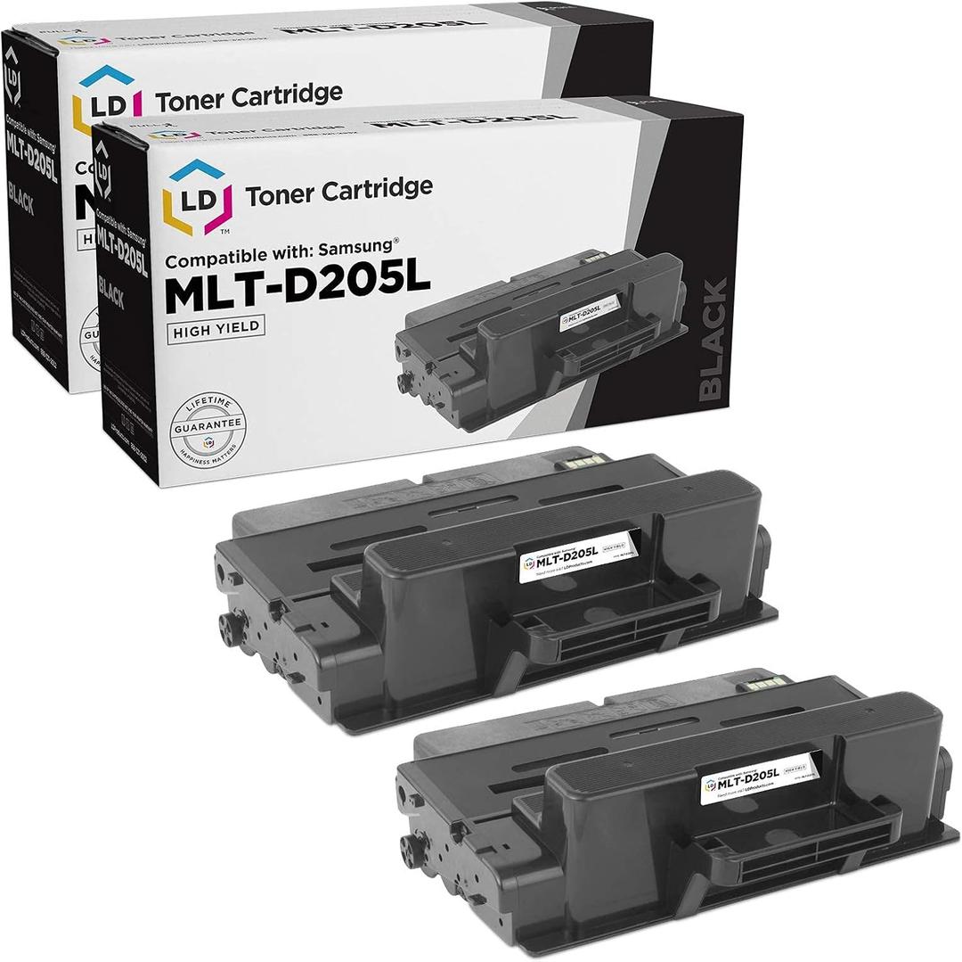 LD Products Compatible Toner Cartridge Replacement for (2-Pack, Black) Samsung MLT-D205L High Yield Works with ML and SCX ML-3312ND, ML-3312DW, ML-3712ND, SCX-4835FD, SCX-4835FR, SCX-5339FR and