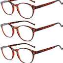 NORPERWIS 5 Pairs Reading Glasses - Standard Fit Spring Hinge Readers Glasses for Men and Women (5Tortoise, 2.5, x)