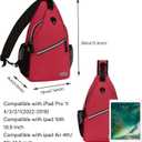MOSISO Small Sling Bag for Women Men, Casual Crossbody Shoulder Bag, Sling Backpack Chest Daypack for Travel Hiking