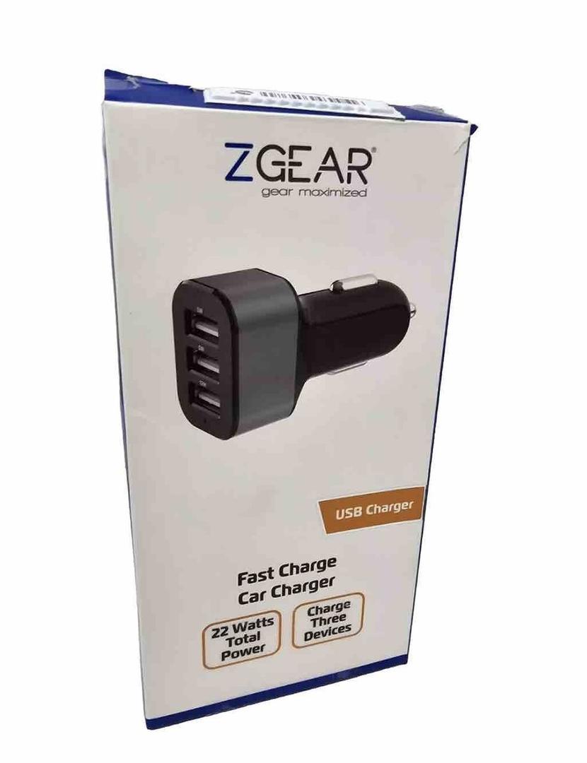 ZGear Qualcomm Quick Charge 3.0 Car Charger with USB-C - Black/Silver