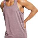 MIER Men's Sleeveless Workout Shirts Quick Dry Swim Athletic Gym Running Muscle Beach Tank Tops for Men (L)