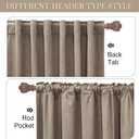 RYB Home Taupe Bedroom Curtains Heavy Velvet 90 inches Long, Darkening Privacy Window Curtains Soft Durable Velvet Backdrops for Sliding Door Living Room Guest Room, W52 x L90, 2 Panels