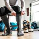 Merino Wool Ski and Snowboard Sock Black Medium