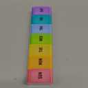 Barhon Medium Size Pill Organizer Weekly, 7 Day Medicine Pill Organizers, Daily Pills Box Case Travel for Big Vitamin Supplements Fish Oil, Multi-Colored