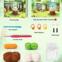 Totiro Crochet Kit for Beginners, Chicken Amigurumi Starter Kit, Easy DIY Craft Set with Step-by-Step Video Tutorials, Coaster Crochet Pattern Learning Kit for Teens Adults Birthday Gift