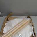 Apicizon Round Side Table, White Bedside Table Coffee End Table for Bedroom, Living Room, Small Spaces, Easy Assembly Nightstands with Natural Wood Legs, 16.5 x 20.5 Inches