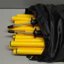 6 Pcs 5FT Agility Training Poles for Soccer,Basketball,Football,Dog,Horse Training-Adjustable Speed and Agility Training Equipment Sports Training Sticks with Ground Spring Nails and Storage Bag