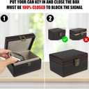 Diyife Faraday Box, RFID Box for Car Keys, Faraday Key Fob Protector Cage, Anti-Theft Key Fob Car Key Signal Blocking Shielding Box Gifts For Men, 4.6" x3.6" x2.5"