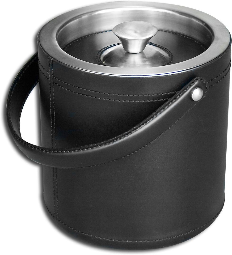 Dacasso A1060 Black Leather Ice Bucket