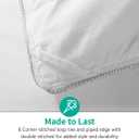 APSMILE Lightweight All-Season Down Feather Fibers Comforter Super King, Duvet Insert for Hot Sleepers/Warm Sleepers -High Fill-Power Hotel Collection Comforter,Light Warmth (120"x120",White)