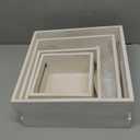 Sieral 4 Pieces Wood Cupcake Display Stand Decorative Dessert Appetizer Cake Stand Risers Wooden Crate Rustic Cake Risers for Storage for Party Christmas Halloween Wedding Decor(Vintage White)