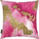 Abstract Decorative Throw Pillow 'Vivanti Gold'