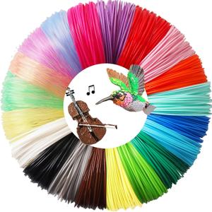 TTYT3D 3D Pen Filament PLA Refills 20 Colors, 16 ft per Color Total 320 ft 1.75mm Filament for 3D Pen with 2 Finger Caps, Compatible with MYNT3D SCRIB3D 3D Printing Pen, Not Support for 3Doodler Pen