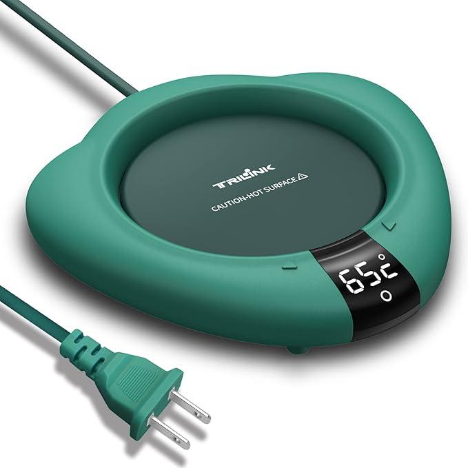 Coffee Mug Warmer (No Cup), Electric Cup Warmer for Desk, 3 Temperature Levels, Auto Shut Off, Portable Mug Heater for Coffee, Beverage, Milk, Tea and Hot Chocolate, Green
