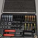 TOMMARS 49-Piece Thread Chaser Set Repair Kit, UNC UNF & Metric with Taps, Dies, and Thread Files for Rethreading and Restoration