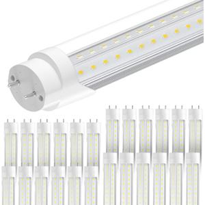 T8 Led Bulbs 4 Foot, 5000K 45W 5850LM 24-Pack, 4ft Ballast Bypass Led Bulbs Super Bright LED Daylight, Fluorescent Light Replacement, T8 4' Led Tube Shop Light for Workshop Garage Warehouse